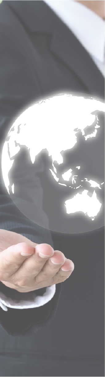 握手と地球のイメージ