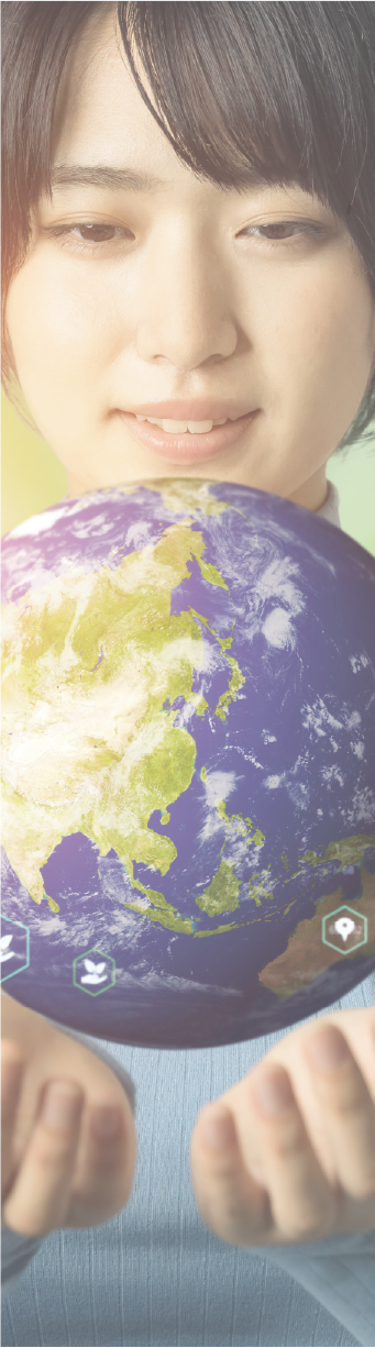 地球を手に持つ人のイメージ